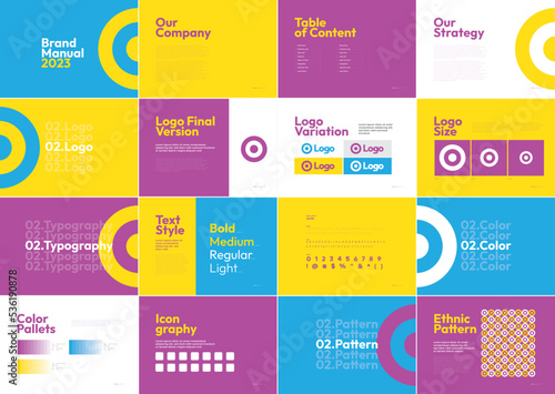 colorful Brand Manual Guide Book design