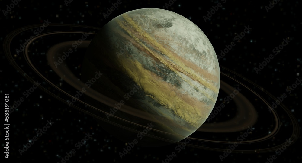 A 3D illustration of an exoplanet. A 3D illustration of an exoplanet.