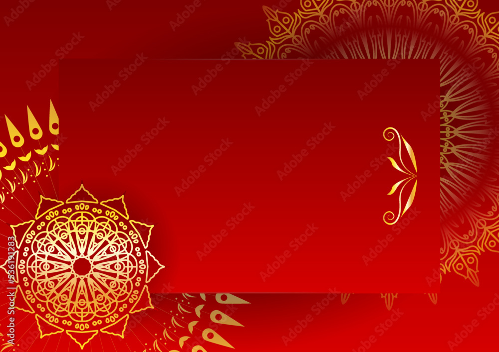 Gold and red ornamental mandala background. Luxury mandala background with golden arabesque pattern arabic islamic east style. Decorative mandala for print, poster, cover, brochure, flyer, banner. Gold and red ornamental mandala background. Luxury mandala background with golden arabesque pattern arabic islamic east style. Decorative mandala for print, poster, cover, brochure, flyer, banner.