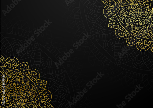 Luxury mandala background with golden arabesque pattern arabic islamic east style. Decorative mandala for print, poster, cover, brochure, flyer, banner. Creative luxury decorative mandala background