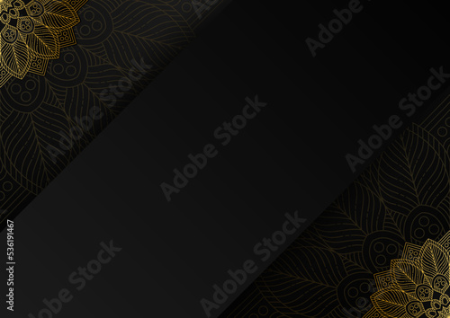 Canvas Print Luxury mandala background with golden arabesque pattern arabic islamic east style