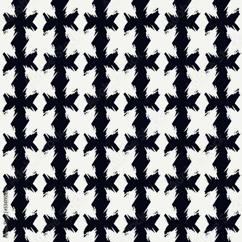 Paint brush geometrical ornament. Hand drawn seamless pattern. Abstract backdrop. Trendy wallpaper. Geometric background. Ethnic motif. Mosaic ornate. Textile print. Web design