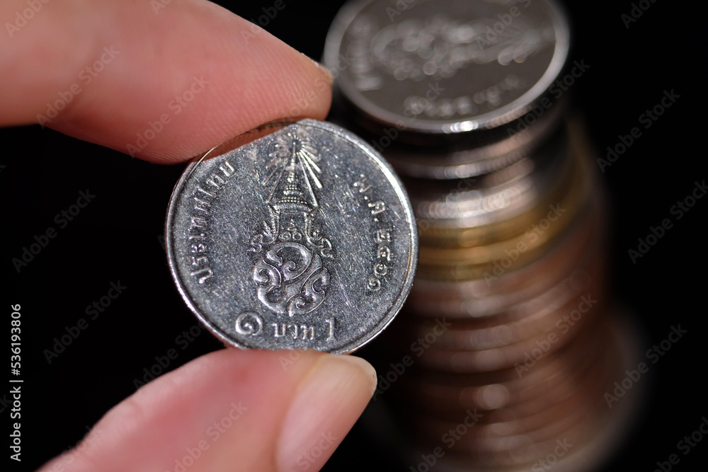 Fototapeta premium Close up of Thailand Coin