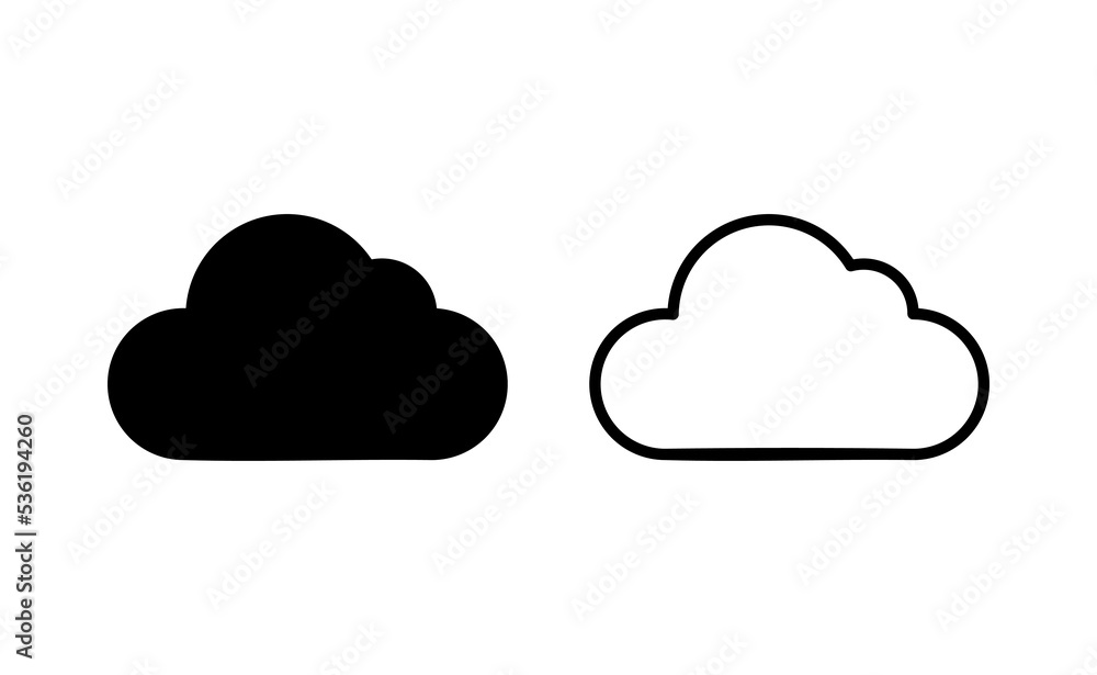Cloud icon vector for web and mobile app. cloud sign and symbol Cloud icon vector for web and mobile app. cloud sign and symbol
