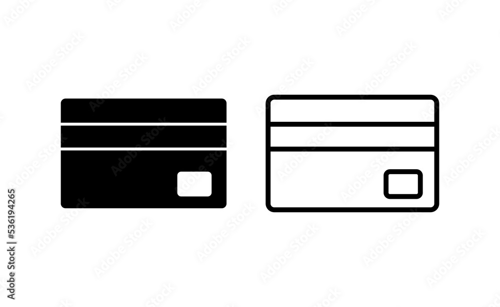 Credit card icon vector for web and mobile app. Credit card payment sign and symbol