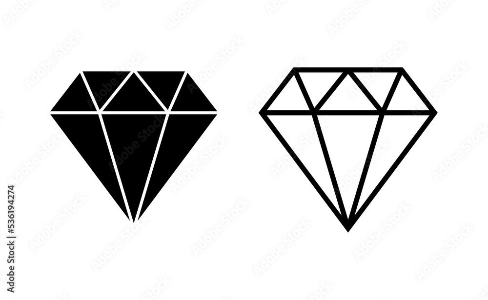 Diamond icon vector for web and mobile app. diamond gems sign and symbol Diamond icon vector for web and mobile app. diamond gems sign and symbol