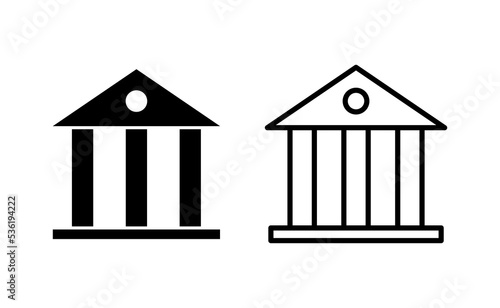Bank icon vector for web and mobile app. Bank sign and symbol, museum, university