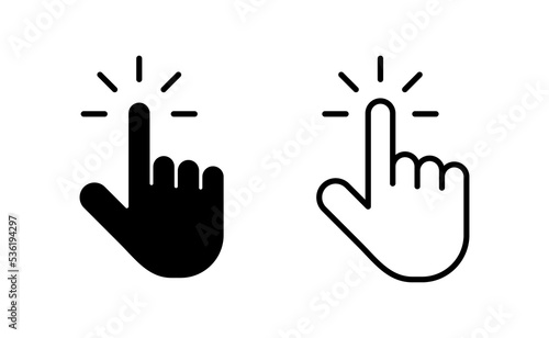 Hand cursor icon vector for web and mobile app. cursor sign and symbol. hand cursor icon clik