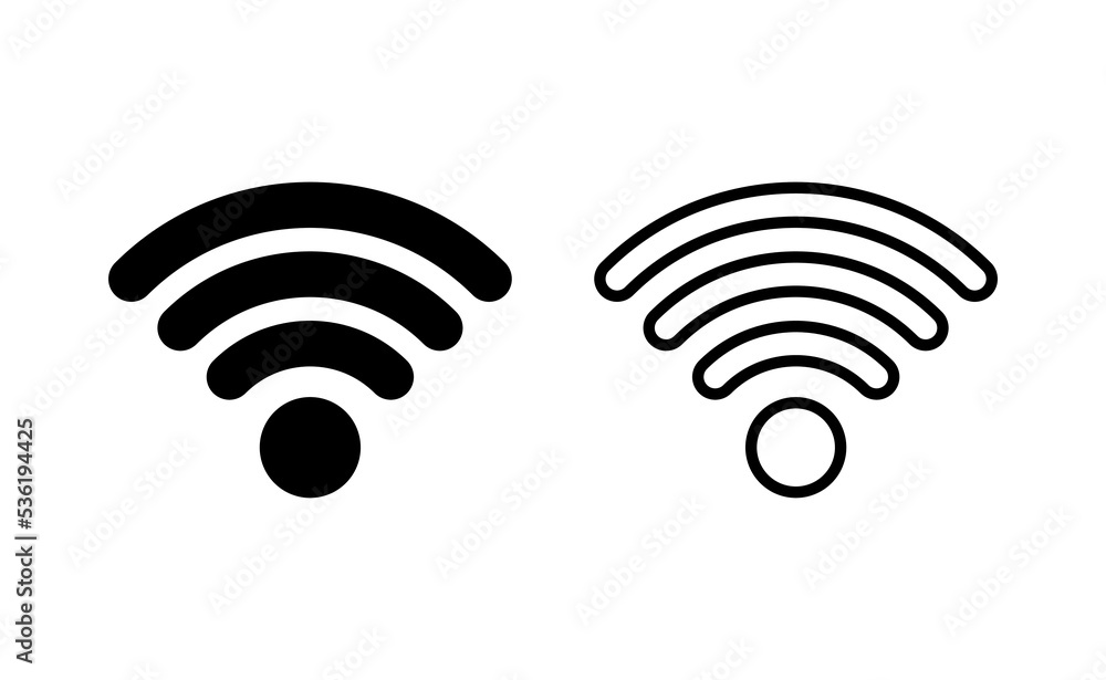 Wifi icon vector for web and mobile app. signal sign and symbol. Wireless icon Wifi icon vector for web and mobile app. signal sign and symbol. Wireless icon