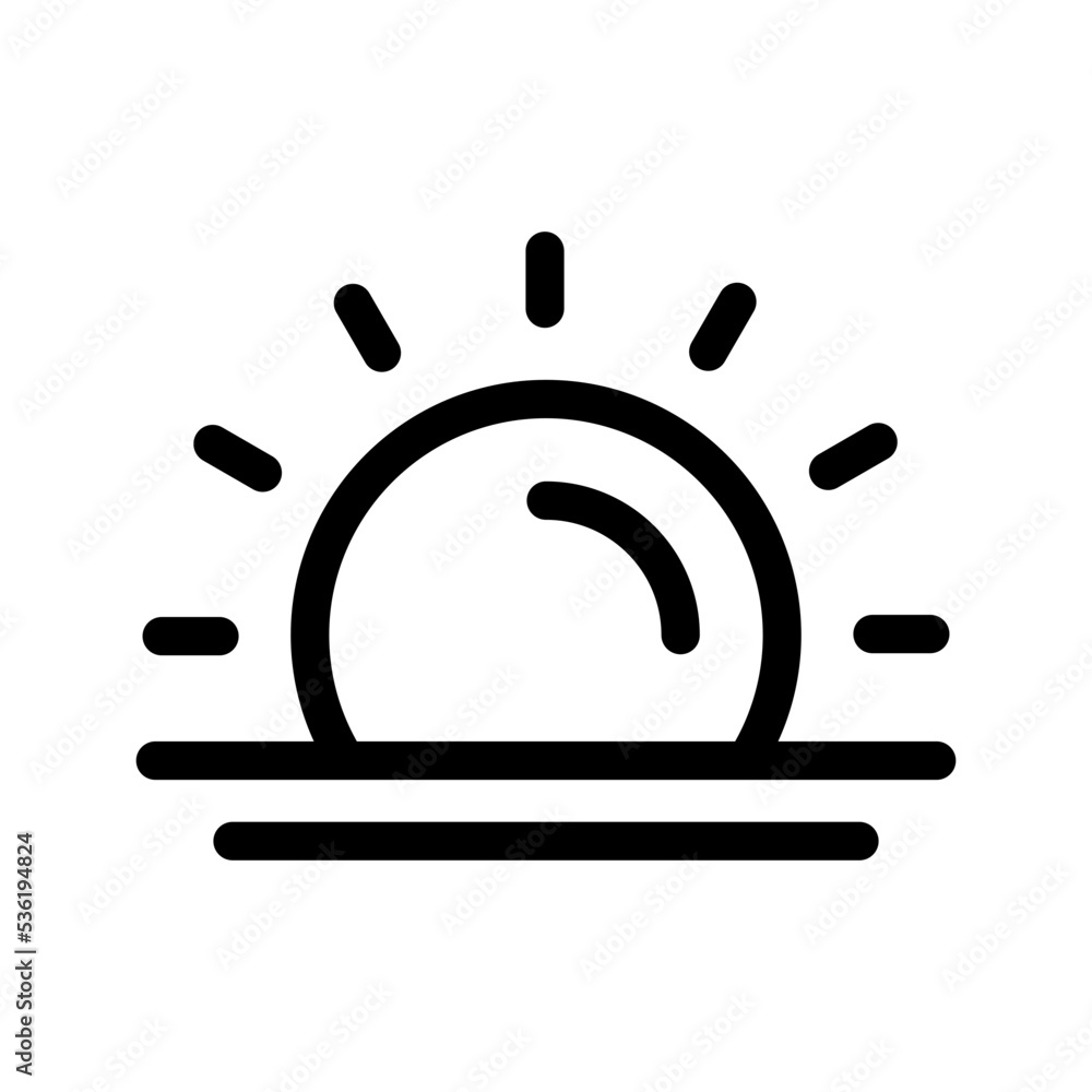 Sunset Icon Vector Symbol Design Illustration