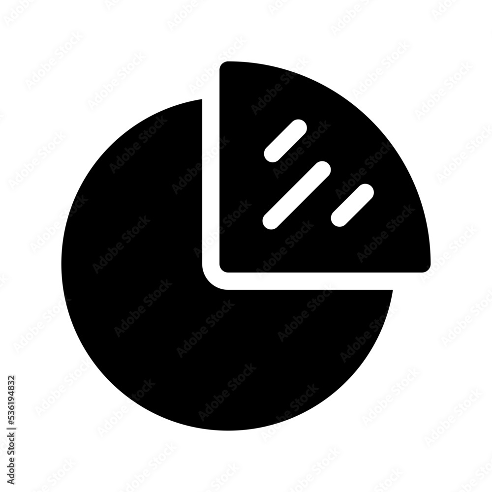 Pie Chart Icon Vector Symbol Design Illustration