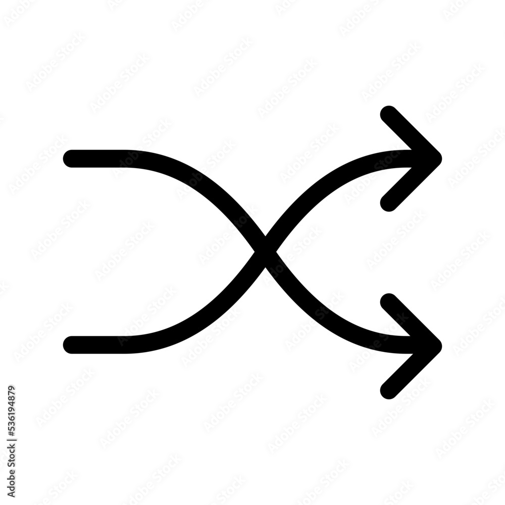 Shuffle Icon Vector Symbol Design Illustration Shuffle Icon Vector Symbol Design Illustration
