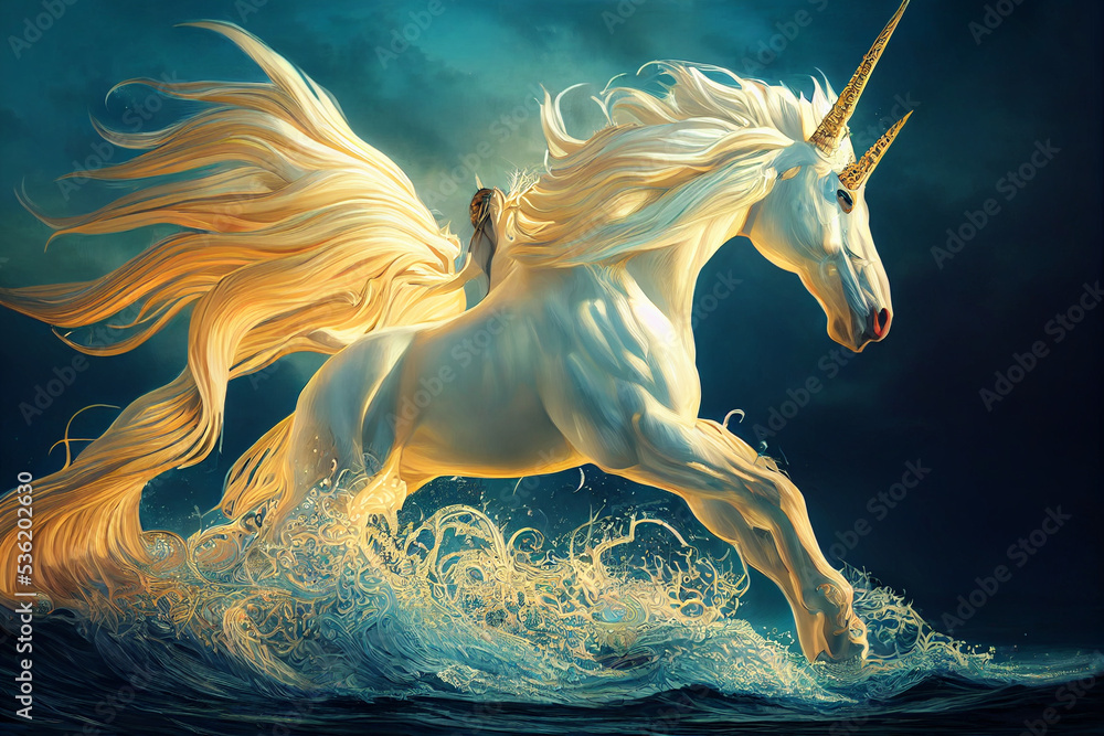 unicorn horse pegasus wallpaper Stock Illustration | Adobe Stock