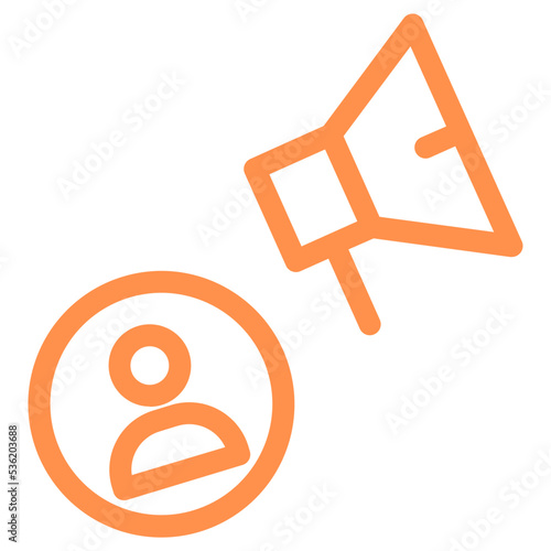 speaker influencer line icon