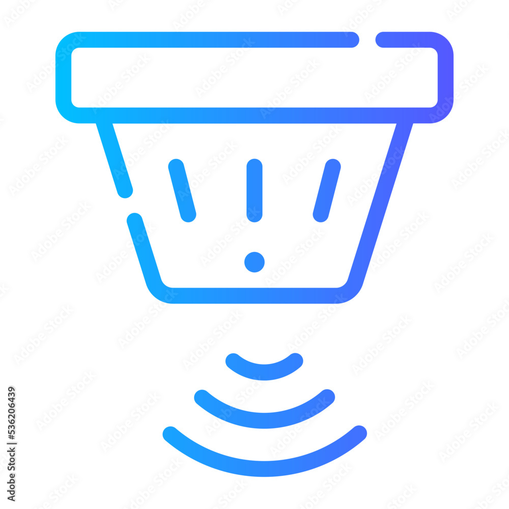 smoke detector gradient icon smoke detector gradient icon