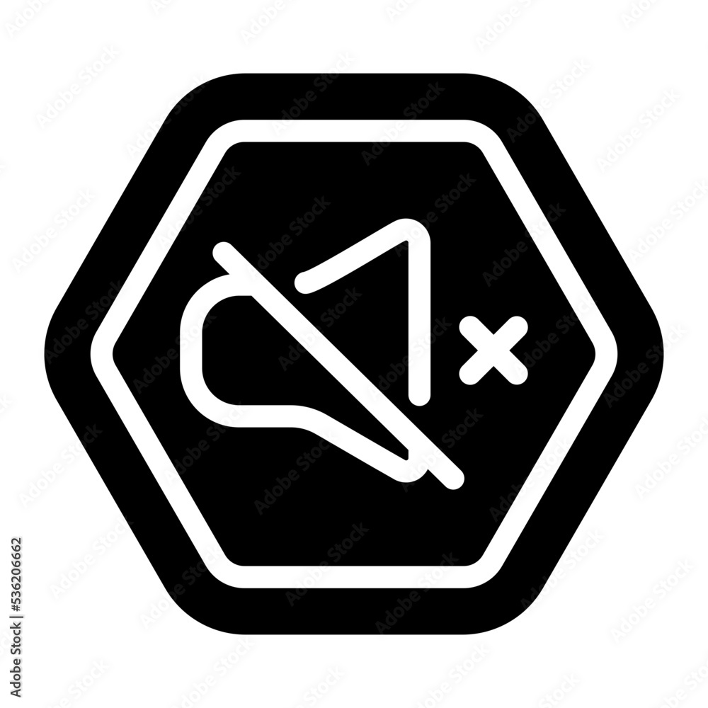 Obraz premium silent glyph icon