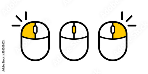 Mouse Click and Scroll Function Indicator Vector Illustration
