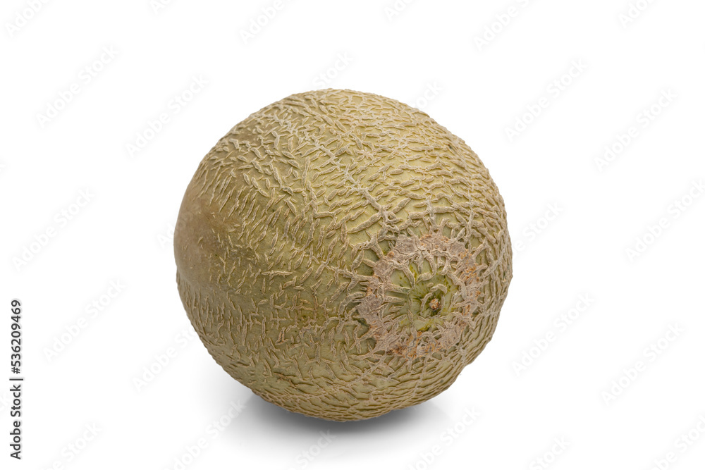 Fresh ripe whole canteloupe isolated on a white background Fresh ripe whole canteloupe isolated on a white background