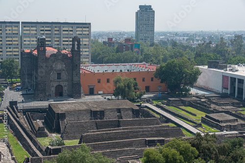 Aerial view of the tree culture plaza, Tlatelolco, Mexico photo