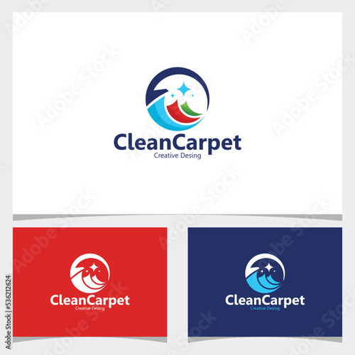 Clean carpet logo icon vector isolated