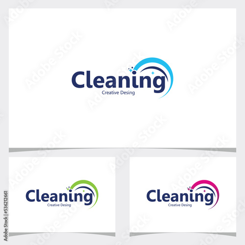 Cleaning logo icon vector isolated
