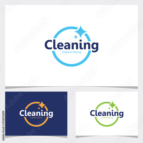 Cleaning logo icon vector isolated