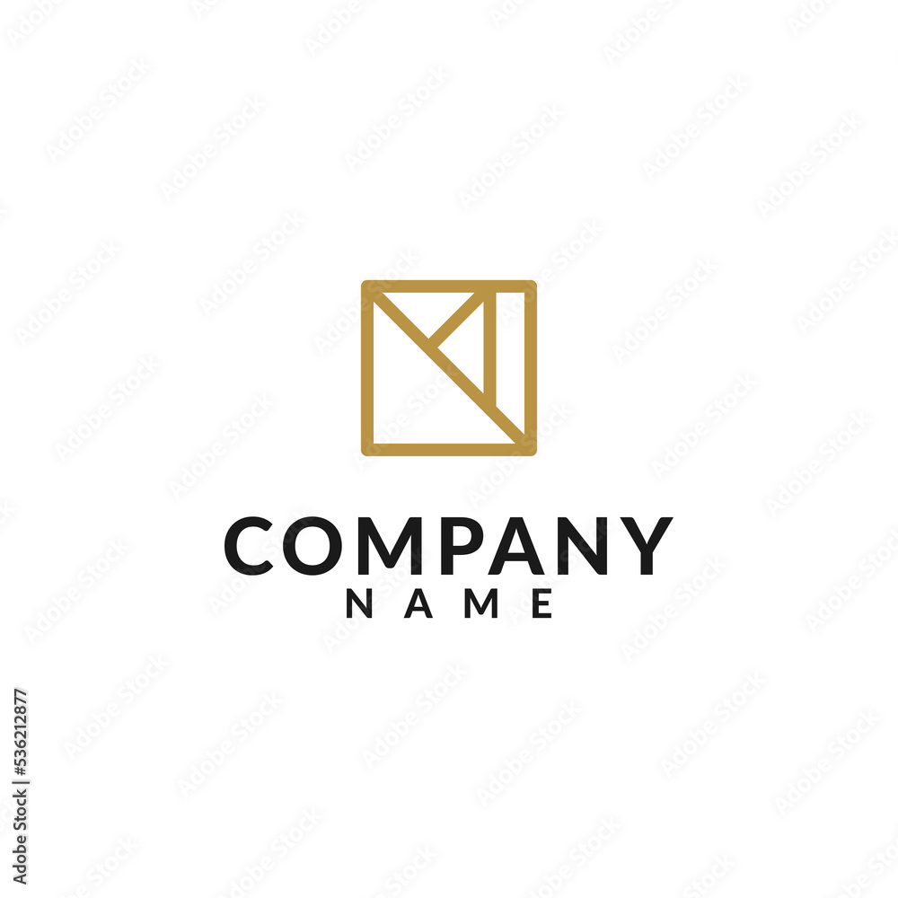 architectural logo design with letter M architectural logo design with letter M