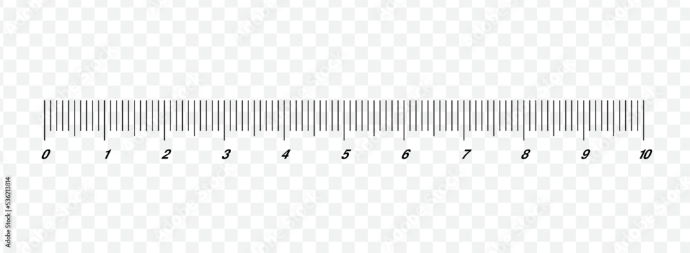 Markup for rulers. Measuring scale. Vector illustration isolated on