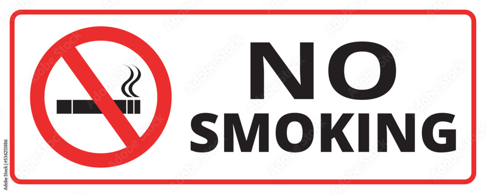 No Smoking Sign Vector Illustration No Smoking Sign Vector Illustration