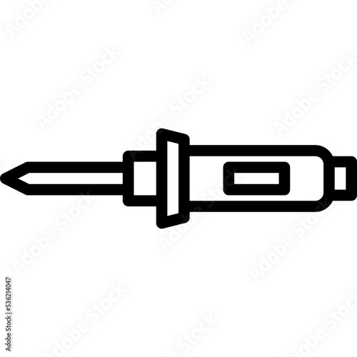 Soldering iron line icon