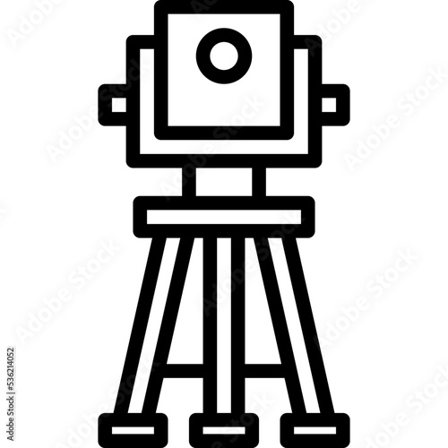 Theodolite line icon