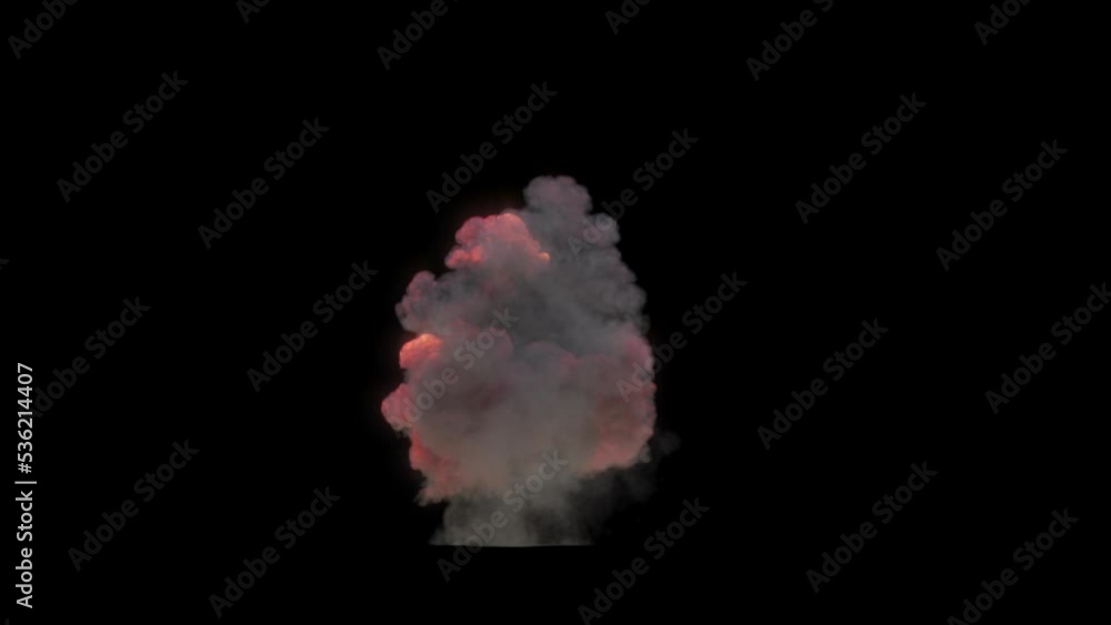 Fire and smoke Explosion Realistic flame 4k with alpha matte isolated on black. 3d rendering Fire and smoke Explosion Realistic flame 4k with alpha matte isolated on black. 3d rendering