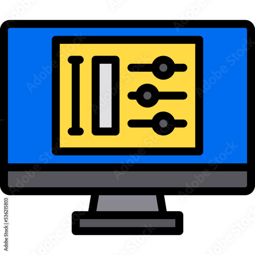 Adjust line icon