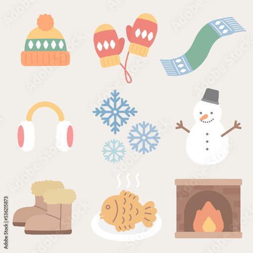 겨울 상징 일러스트 이미지 모음