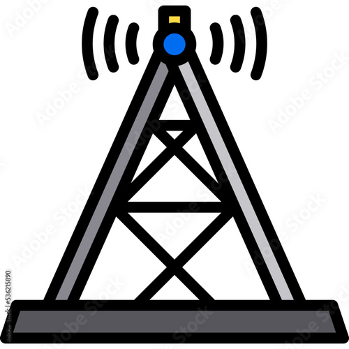 Telecommuication line icon photo