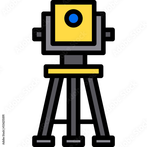 Theodolite line icon