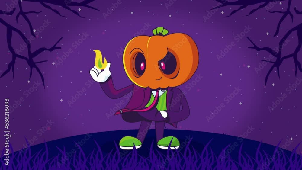 happy halloween animation with pumpkin disguise happy halloween animation with pumpkin disguise