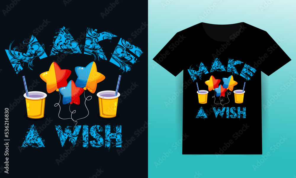 Fototapeta premium Happy birthday t shirt design