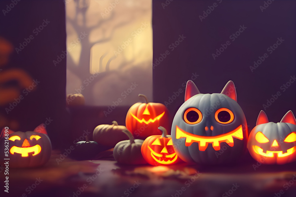 Halloween background with pumpkins Halloween background with pumpkins