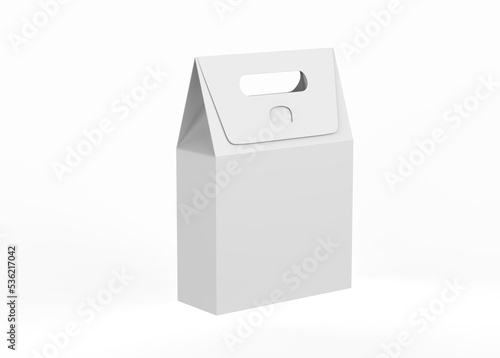 hard paper box mockup Isolated on White Background. 3d illustration © Designkida