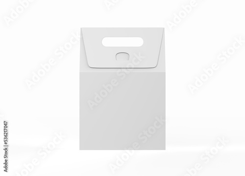 hard paper box mockup Isolated on White Background. 3d illustration