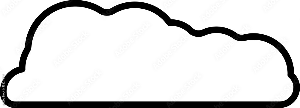 Fototapeta premium Cloud element in PNG type. Flat vector illustration style. Minimal object. Clip art design.