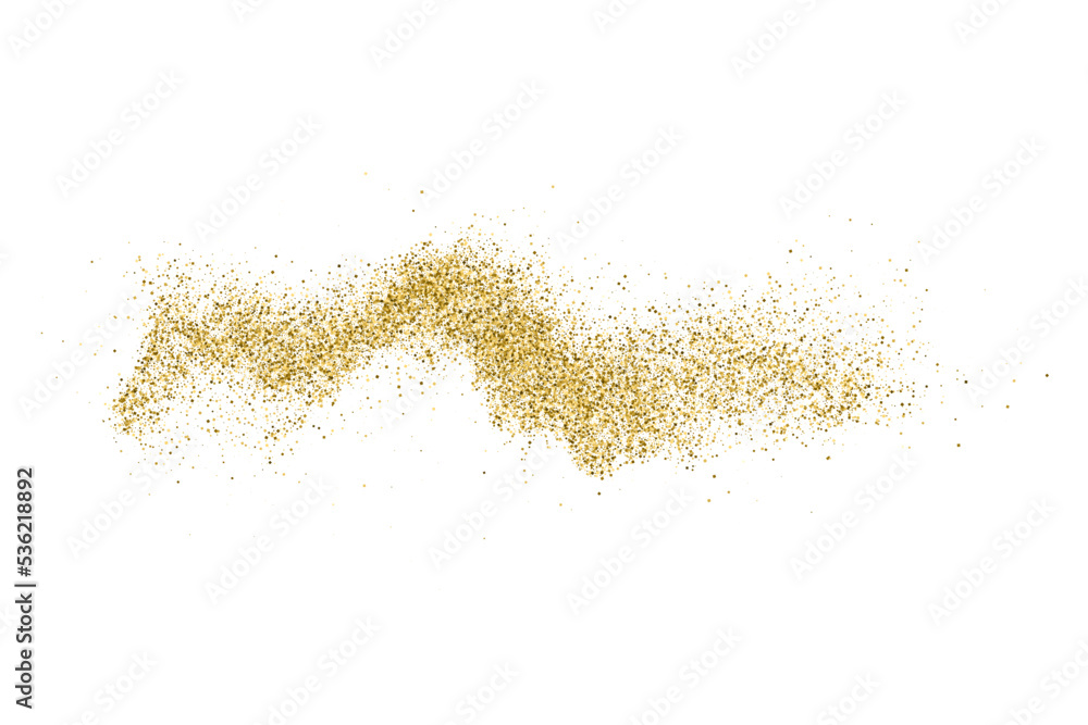 Gold Glitter Texture Isolated On White. Goldish Color Sequins. Golden Explosion Of Confetti. Design Element. Celebratory Background. Vector Illustration, Eps 10. Gold Glitter Texture Isolated On White. Goldish Color Sequins. Golden Explosion Of Confetti. Design Element. Celebratory Background. Vector Illustration, Eps 10.