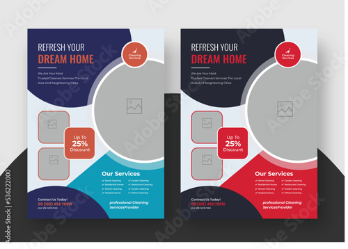 Professional Cleaning Services Flyer, Disinfection services flyer, home cleaning service, Editable Vector