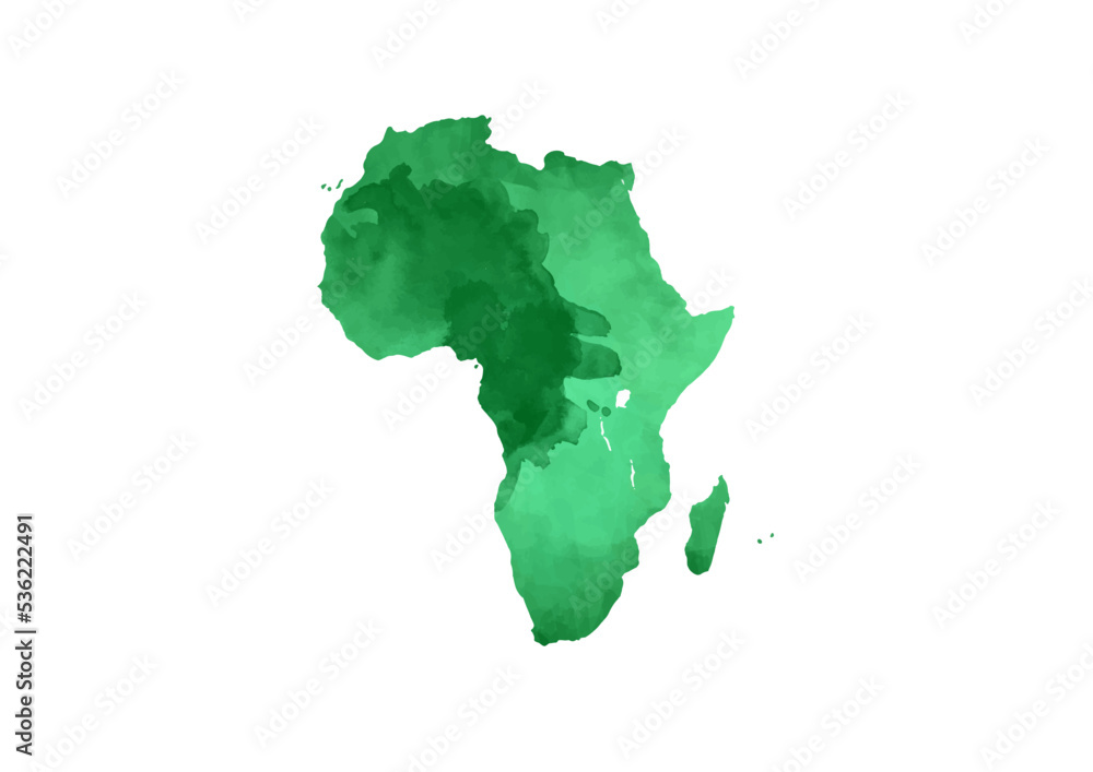 アフリカ（水彩）グリーン