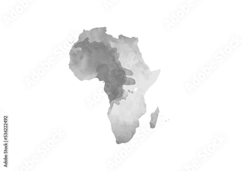 アフリカ（水彩）グレー