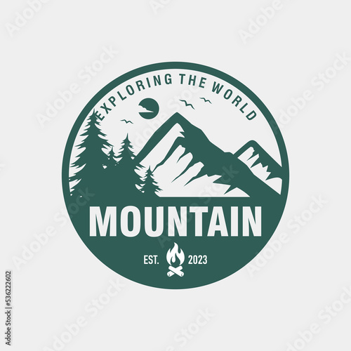 Mountain logo design vector illustration
