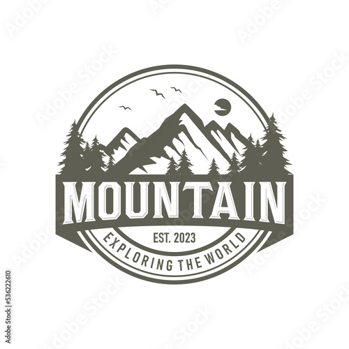 Mountain logo design vector illustration