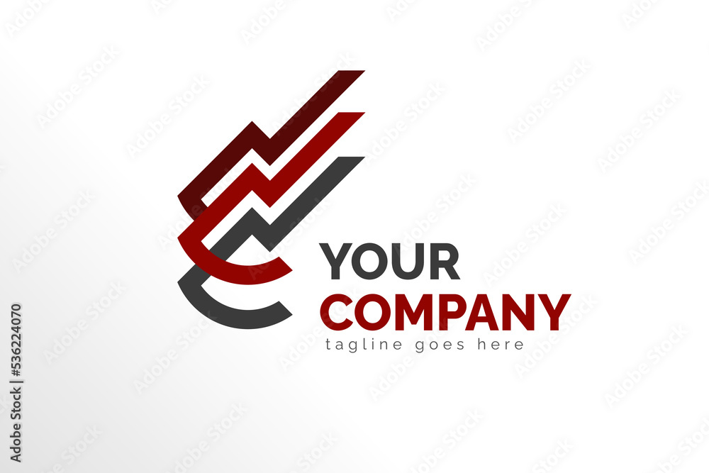 Simple Isolated Modern Trading Logo Template in red and black color, for your Business, Brand, Company, Corporation, and Many More Simple Isolated Modern Trading Logo Template in red and black color, for your Business, Brand, Company, Corporation, and Many More