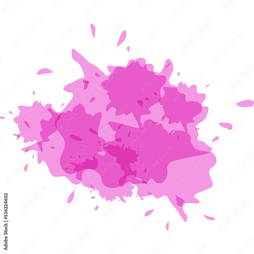 pink watercolor blot